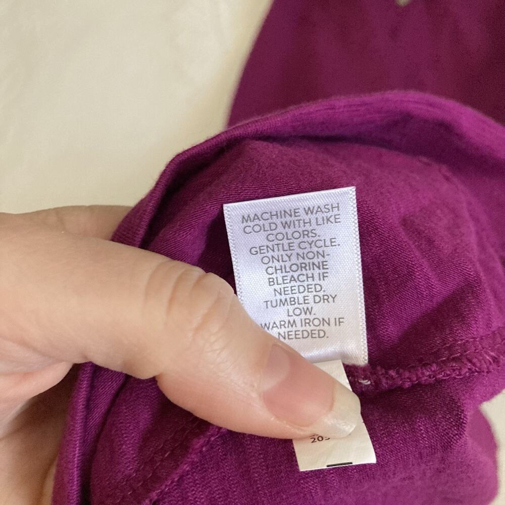 J Jill purple Knit Shirt Dress Cotton Blend Short Sleeve stretch Plus size 3X - Picture 9 of 13